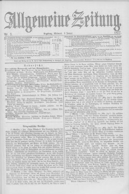 Allgemeine Zeitung Mittwoch 3. Januar 1877