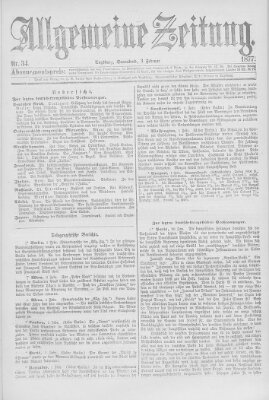 Allgemeine Zeitung Samstag 3. Februar 1877