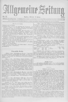 Allgemeine Zeitung Mittwoch 21. Februar 1877