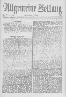 Allgemeine Zeitung Montag 19. März 1877