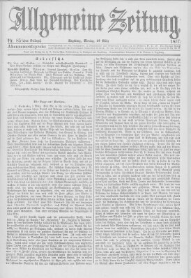 Allgemeine Zeitung Montag 26. März 1877