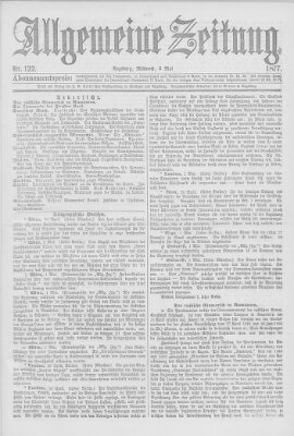 Allgemeine Zeitung Mittwoch 2. Mai 1877