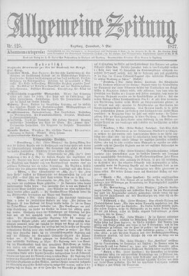 Allgemeine Zeitung Samstag 5. Mai 1877