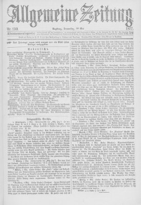 Allgemeine Zeitung Donnerstag 10. Mai 1877