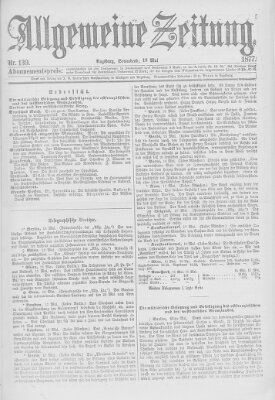 Allgemeine Zeitung Samstag 19. Mai 1877