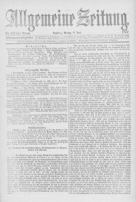 Allgemeine Zeitung Montag 11. Juni 1877