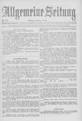 Allgemeine Zeitung Samstag 16. Juni 1877