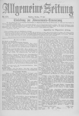 Allgemeine Zeitung Dienstag 19. Juni 1877