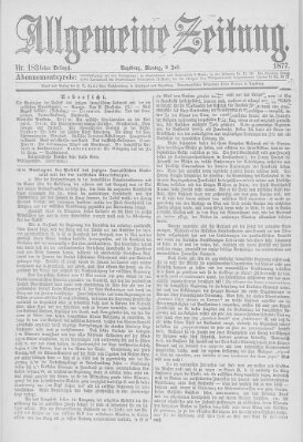 Allgemeine Zeitung Montag 2. Juli 1877