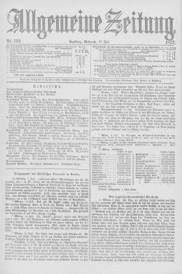 Allgemeine Zeitung Mittwoch 11. Juli 1877