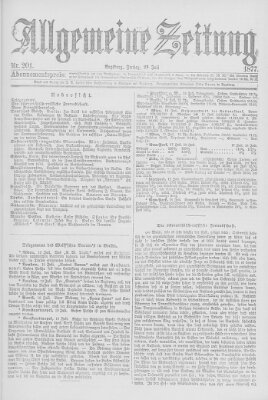 Allgemeine Zeitung Freitag 20. Juli 1877