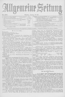 Allgemeine Zeitung Sonntag 22. Juli 1877