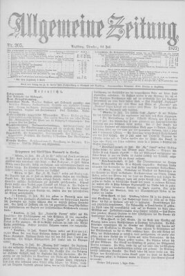 Allgemeine Zeitung Dienstag 24. Juli 1877