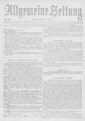 Allgemeine Zeitung Mittwoch 1. August 1877