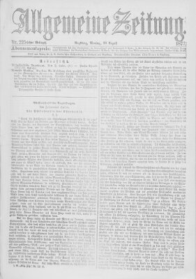 Allgemeine Zeitung Montag 13. August 1877