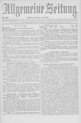 Allgemeine Zeitung Donnerstag 6. September 1877