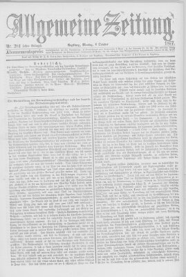 Allgemeine Zeitung Montag 8. Oktober 1877