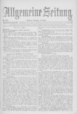 Allgemeine Zeitung Donnerstag 18. Oktober 1877