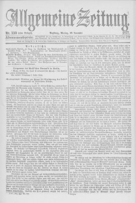 Allgemeine Zeitung Montag 26. November 1877