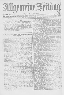 Allgemeine Zeitung Montag 3. Dezember 1877