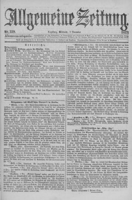 Allgemeine Zeitung Mittwoch 5. Dezember 1877