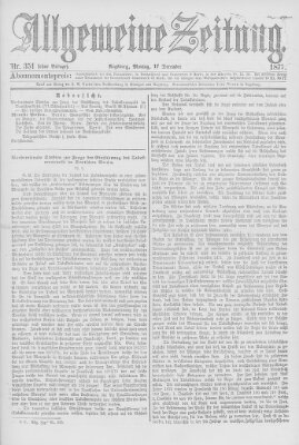 Allgemeine Zeitung Montag 17. Dezember 1877