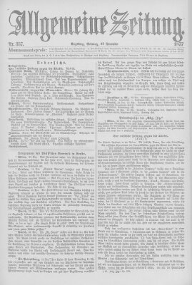 Allgemeine Zeitung Sonntag 23. Dezember 1877