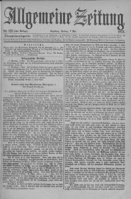 Allgemeine Zeitung Freitag 7. Mai 1875