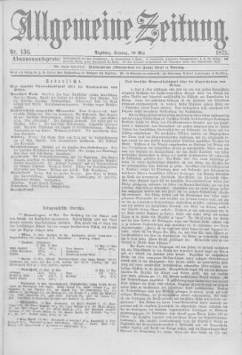 Allgemeine Zeitung Sonntag 16. Mai 1875