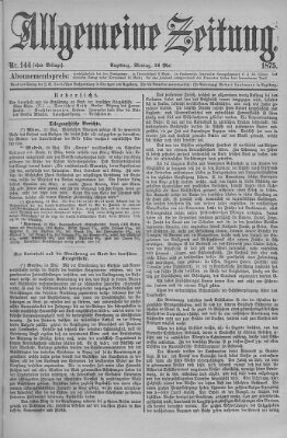 Allgemeine Zeitung Montag 24. Mai 1875