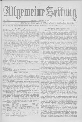 Allgemeine Zeitung Donnerstag 3. Juni 1875