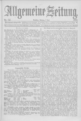 Allgemeine Zeitung Sonntag 6. Juni 1875