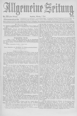 Allgemeine Zeitung Montag 7. Juni 1875