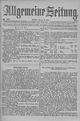 Allgemeine Zeitung Freitag 11. Juni 1875