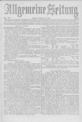 Allgemeine Zeitung Mittwoch 16. Juni 1875