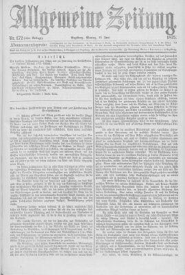 Allgemeine Zeitung Montag 21. Juni 1875