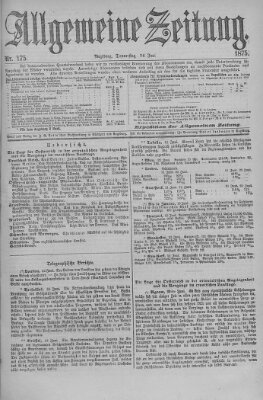 Allgemeine Zeitung Donnerstag 24. Juni 1875