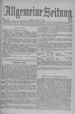 Allgemeine Zeitung Freitag 25. Juni 1875