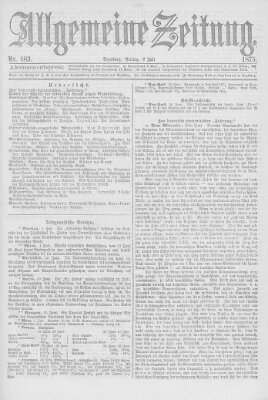 Allgemeine Zeitung Freitag 2. Juli 1875