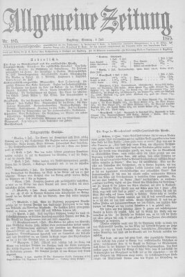 Allgemeine Zeitung Sonntag 4. Juli 1875