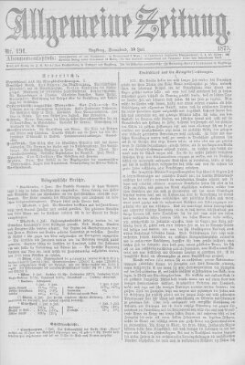 Allgemeine Zeitung Samstag 10. Juli 1875