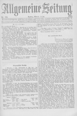 Allgemeine Zeitung Mittwoch 14. Juli 1875