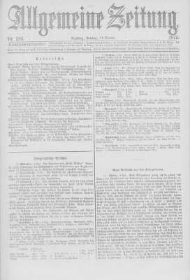 Allgemeine Zeitung Sonntag 10. Oktober 1875