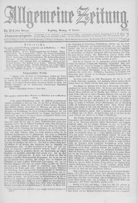 Allgemeine Zeitung Montag 11. Oktober 1875