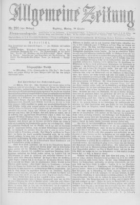 Allgemeine Zeitung Montag 18. Oktober 1875