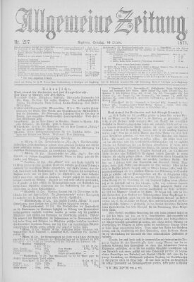 Allgemeine Zeitung Sonntag 24. Oktober 1875