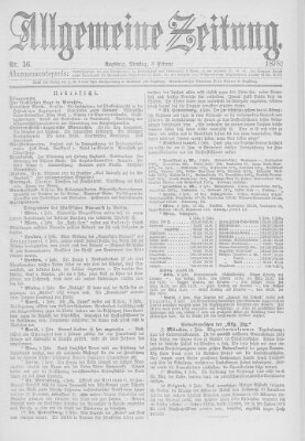 Allgemeine Zeitung Dienstag 5. Februar 1878