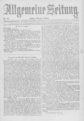 Allgemeine Zeitung Mittwoch 6. Februar 1878