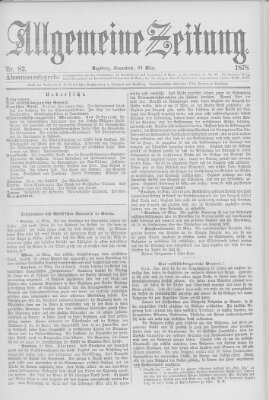 Allgemeine Zeitung Samstag 23. März 1878