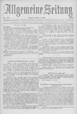 Allgemeine Zeitung Dienstag 26. März 1878